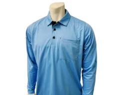 Smitty V3 Major League Replica Long Sleeve Umpire Shirt - Sky Blue With Black -Ump Attire Clothing Store S350 SB Smitty V3 Major League Replica Long Sleeve Umpire Shirt Sky Blue with Black 1