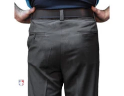 Smitty Performance Poly Spandex Charcoal Grey Flat Front Umpire Base Pants With Expander Waistband -Ump Attire Clothing Store S356 Smitty Performance Poly Spandex Charcoal Grey Flat Front Umpire Base Pants back