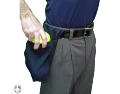 Smitty Deluxe XL Expandable Umpire Ball Bag 15 Smitty Deluxe XL Expandable Umpire Ball Bag -Ump Attire Clothing Store S383 N Smitty XL Deluxe Navy Expandable Ball Bag Worn Side with Softball