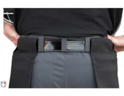 Smitty Performance Poly Spandex Charcoal Grey Plate Umpire Pants -Ump Attire Clothing Store S392 SMITTY PERFORMANCE POLY SPANDEX CHARCOAL GREY PLATE UMPIRE PANTS BACK CLOSE UP 2