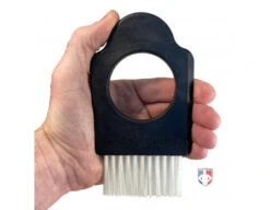 3-in-1 Softball Umpire Plate Brush Tool With Scraper -Ump Attire Clothing Store SB2000 3 in 1 Softball Umpire Plate Brush Tool with Scraper in hand
