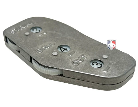 Markwort 3-Dial Brushed Steel Umpire Indicator - 4/3/3 Count 4 Markwort 3-Dial Brushed Steel Umpire Indicator - 4/3/3 Count - Image 2