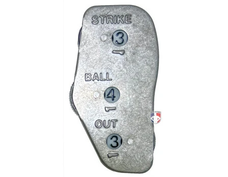 Markwort 3-Dial Brushed Steel Umpire Indicator - 4/3/3 Count 3 Markwort 3-Dial Brushed Steel Umpire Indicator - 4/3/3 Count