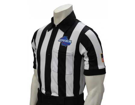 Georgia (GHSA) 2" Stripe Short Sleeve Referee Shirt 3 Georgia (GHSA) 2" Stripe Short Sleeve Referee Shirt
