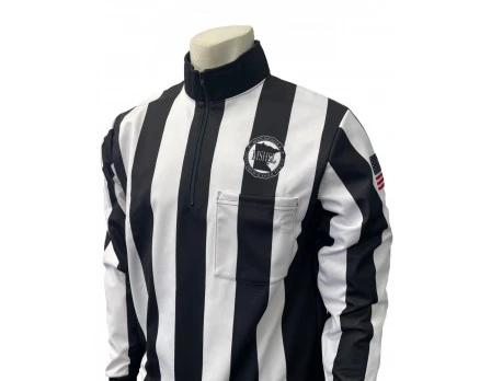 Minnesota (MSHSL) 2 1/4" Stripe Fleece-Lined Cold Weather Football Referee Shirt 3 Minnesota (MSHSL) 2 1/4" Stripe Fleece-Lined Cold Weather Football Referee Shirt