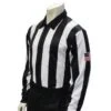 Smitty 2 1/4" Stripe Long Sleeve Football Referee Shirt With SLEEVE USA FLAG -Ump Attire Clothing Store USA138 Smitty 2 1 4 Stripe Long Sleeve Football Referee Shirt with SLEEVE USA FLAG