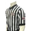 Nebraska (NSAA-NHSOA) 1" Stripe Body Flex Men's V-Neck Referee Shirt With NHSOA Logo -Ump Attire Clothing Store USA200NE NHS 2