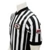 Nebraska (NSAA-NHSOA) 1" Stripe Body Flex Men's V-Neck Referee Shirt With NHSOA Logo & Side Panels