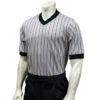 Smitty Body Flex Grey V-Neck Referee Shirt With Black Pinstripes -Ump Attire Clothing Store USA205 FLEX NF