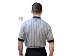 Smitty Dye Sublimated Grey V-Neck Referee Shirt With Black Pinstripes And USA FLAG 7 Smitty Dye Sublimated Grey V-Neck Referee Shirt With Black Pinstripes And USA FLAG -Ump Attire Clothing Store USA205 Smitty Dye Sublimated Grey V Neck Referee Shirt with Black Pinstripes and USA FLAG reverse