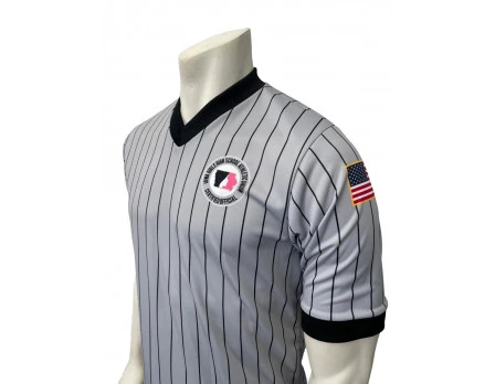 Iowa Girls (IGHSAU) Grey V-Neck Short Sleeve Referee Shirt 3 Iowa Girls (IGHSAU) Grey V-Neck Short Sleeve Referee Shirt