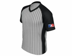 Minnesota (MSHSL) Men's Body Flex Grey & Black V-Neck Referee Shirt
