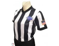 Georgia (GHSA) 2" Stripe Body Flex Women's V-Neck Basketball Referee Shirt