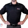 Illinois (IHSA) Umpire Shirt - Black -Ump Attire Clothing Store USA300ILL BK IIllinois Umpire Shirt Black Front