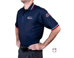 Illinois (IHSA) Umpire Shirt - Navy -Ump Attire Clothing Store USA300ILL N Illinois IHSA Umpire Shirt Navy Angled