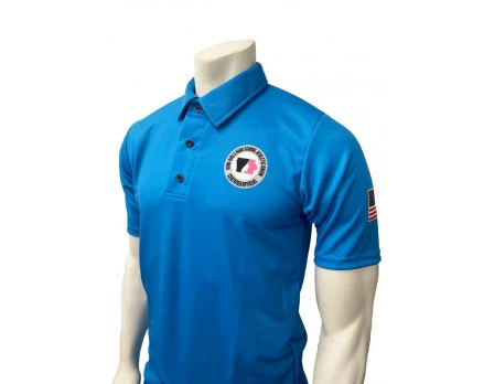 Iowa Girls (IGHSAU) Men's Short Sleeve Volleyball / Swimming Referee Shirt - Bright Blue 3 Iowa Girls (IGHSAU) Men's Short Sleeve Volleyball / Swimming Referee Shirt - Bright Blue