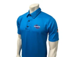 Georgia (GHSA) Men's Short Sleeve Volleyball Referee Shirt - Bright Blue