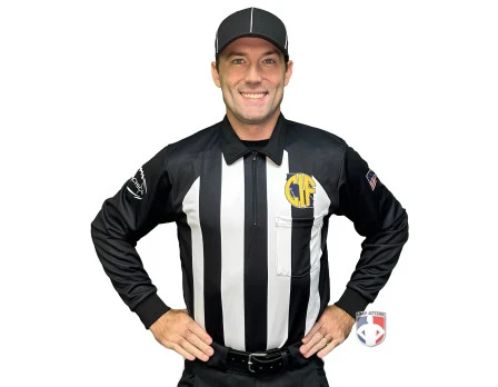 California (CHICO) 2 1/4" Stripe Cold Weather Water Resistant Football Referee Shirt 3 California (CHICO) 2 1/4" Stripe Cold Weather Water Resistant Football Referee Shirt