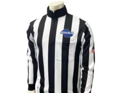 Georgia (GHSA) 2" Stripe Rainy Weather Long Sleeve Football Referee Shirt