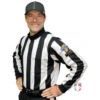 Indiana (IHSAA) 2 1/4" Stripe Foul Weather Football Referee Shirt -Ump Attire Clothing Store USA730IN Indiana IHSAA 2 1 4 Stripe Foul Weather Football Referee Shirt angle