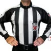 Rhode Island Football Officials Association (RIFOA) 2" Stripe Foul Weather Referee Shirt - Alternate Logo -Ump Attire Clothing Store USA730RI ALT Rhode Island Football Officials Association RIFOA 2 Stripe Foul Weather Referee Shirt Alternate Logo