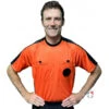 Smitty NCAA Men's Short Sleeve Soccer Shirt - Orange -Ump Attire Clothing Store USA900NCAA VO Smitty NCAA Men s Short Sleeve Soccer Shirt Orange worn front