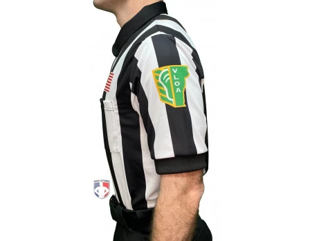 Vermont (VLOA) 2" Stripe Short Sleeve Referee Shirt 4 Vermont (VLOA) 2" Stripe Short Sleeve Referee Shirt - Image 2