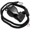 Fox 40 Classic Referee Whistle With Cushioned Mouth Guard And 9" PTS Lanyard -Ump Attire Clothing Store W112CMG 9 22PTS Fox 40 Classic Referee Whistle with Cushioned Mouth Guard and 9 PTS Lanyard all black